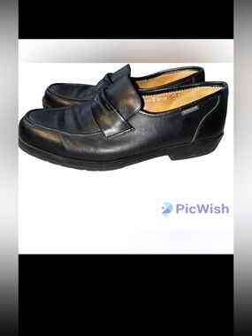 - Mephisto Black Leather Slip On Loafers Men’s Size 11
